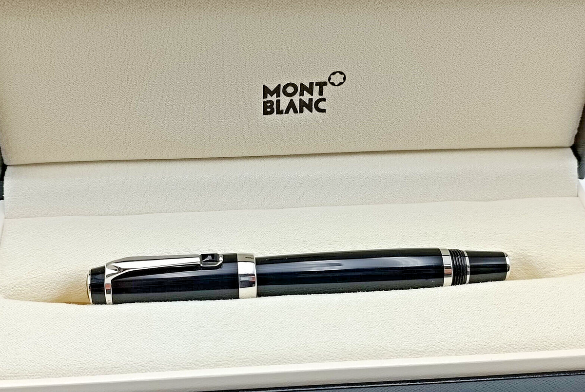 Stylo Montblanc Bohème Noir – Finition Platinum et Résine Précieuse