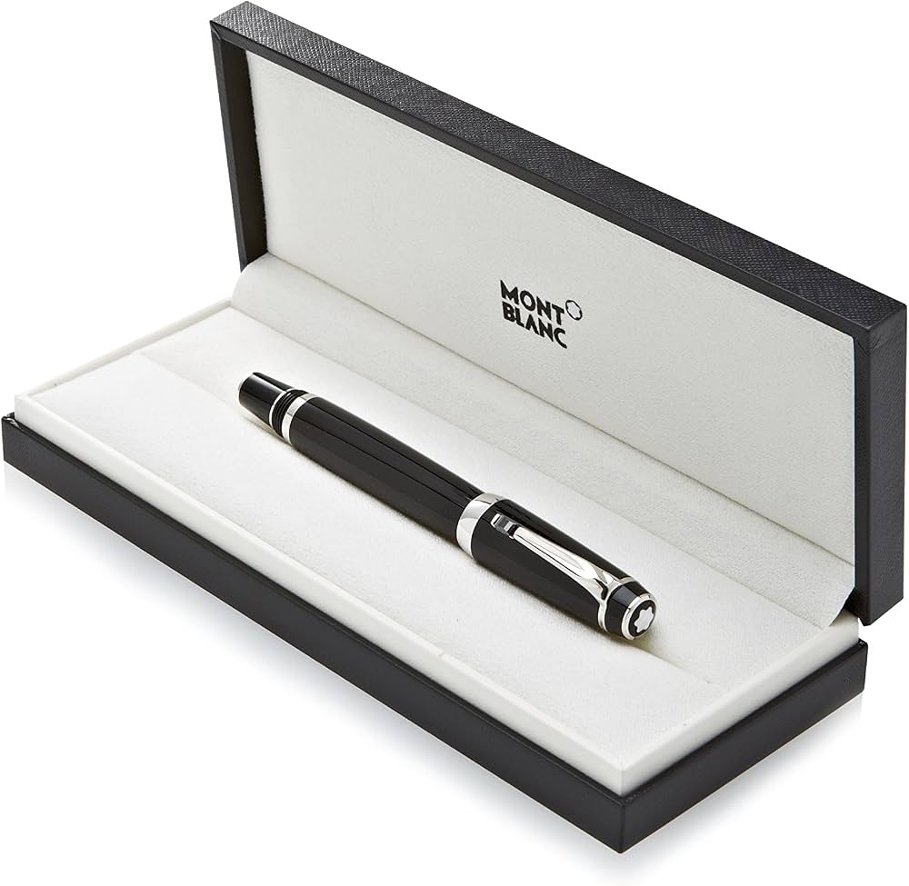 Stylo Montblanc Bohème Noir – Finition Platinum et Résine Précieuse
